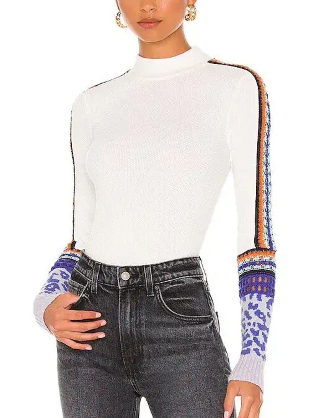 Free People Switch It Up White Boho Crochet Thermal Top - Size M